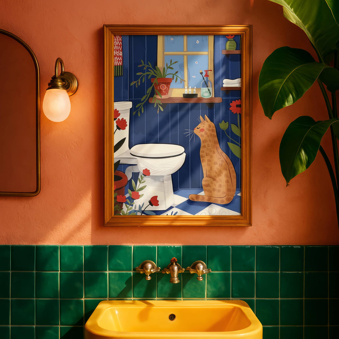 Pourquoi on aime tant mettre des illustrations de chats dans la salle de bain ou les toilettes ?