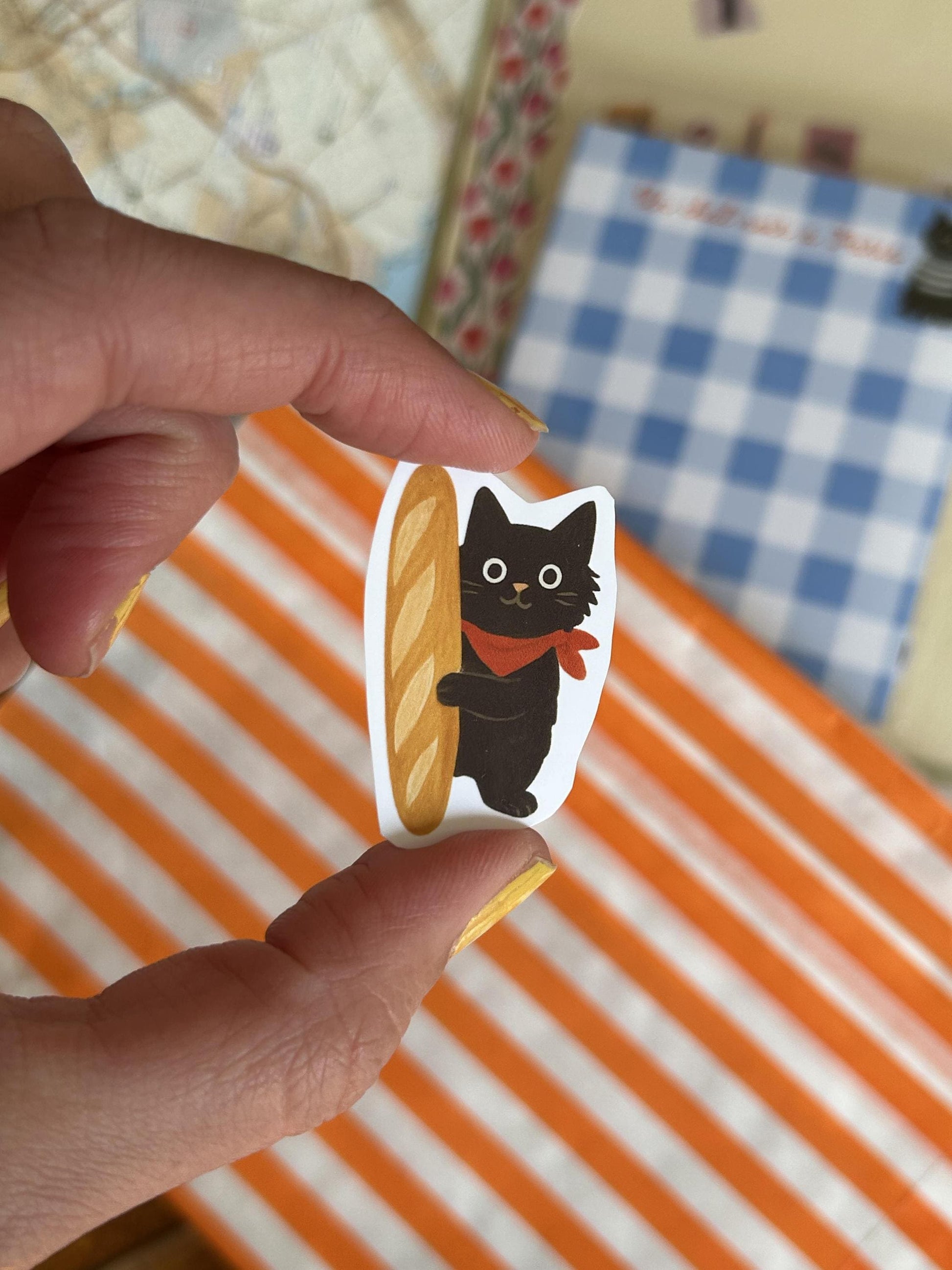 Stickers journaling  "Le chat noir à Paris" - stickers Chat Noir & Paris – Pack de 10 Stickers vinyle