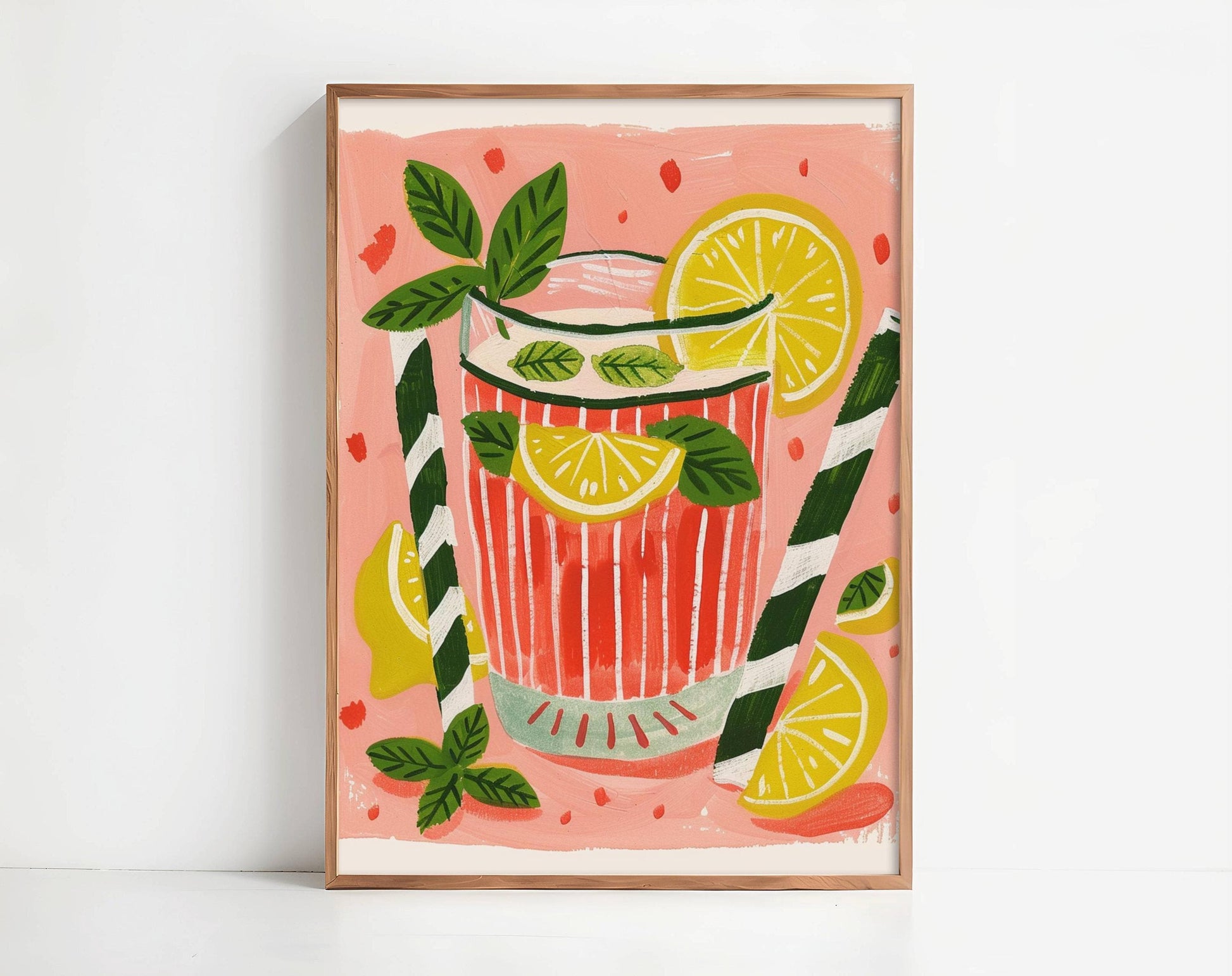 Lot de 2 affiches avec chat noir – "Le cocktail d'été du chat noir" - amoureux des chats