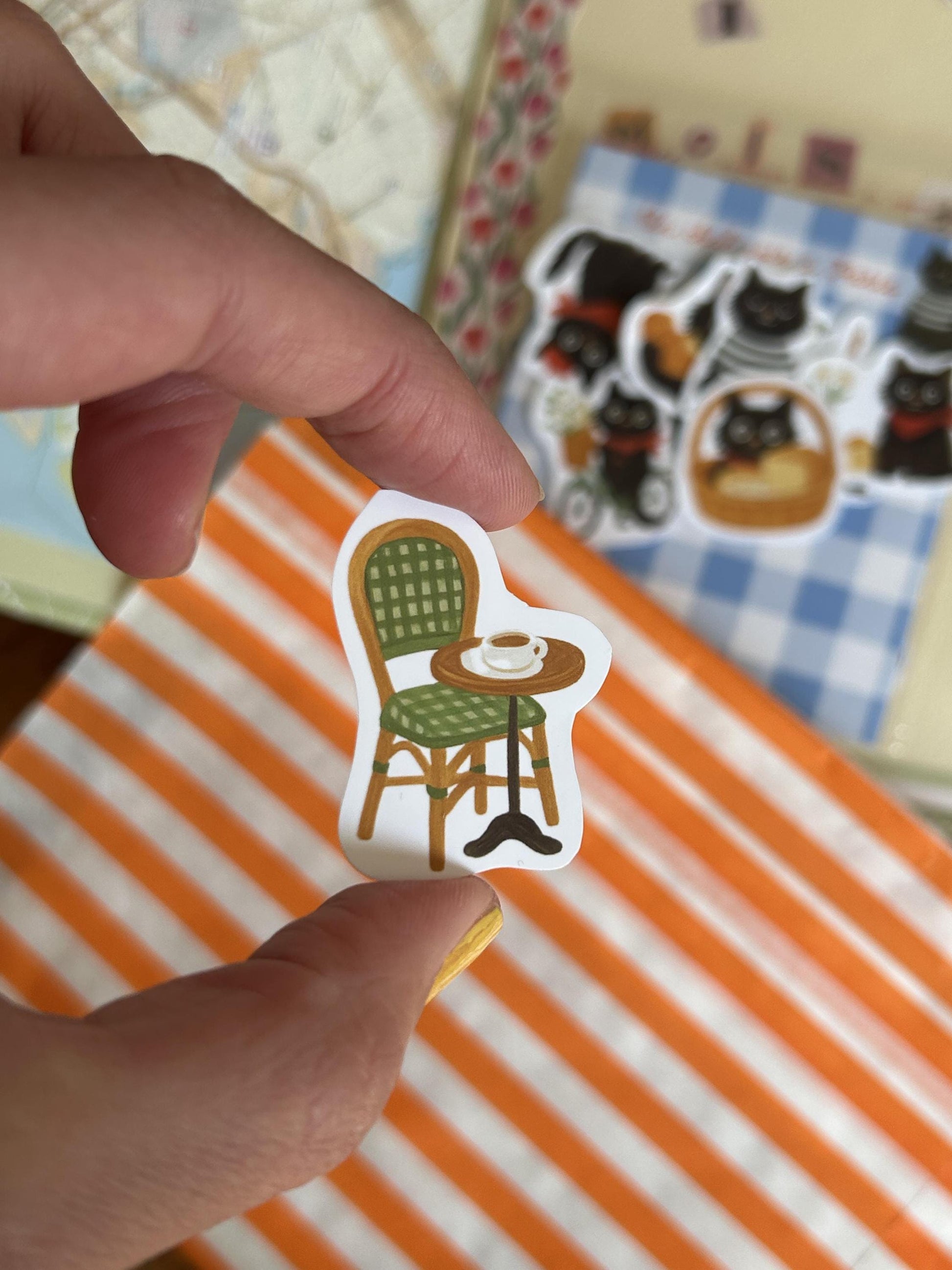 Stickers journaling  "Le chat noir à Paris" - stickers Chat Noir & Paris – Pack de 10 Stickers vinyle