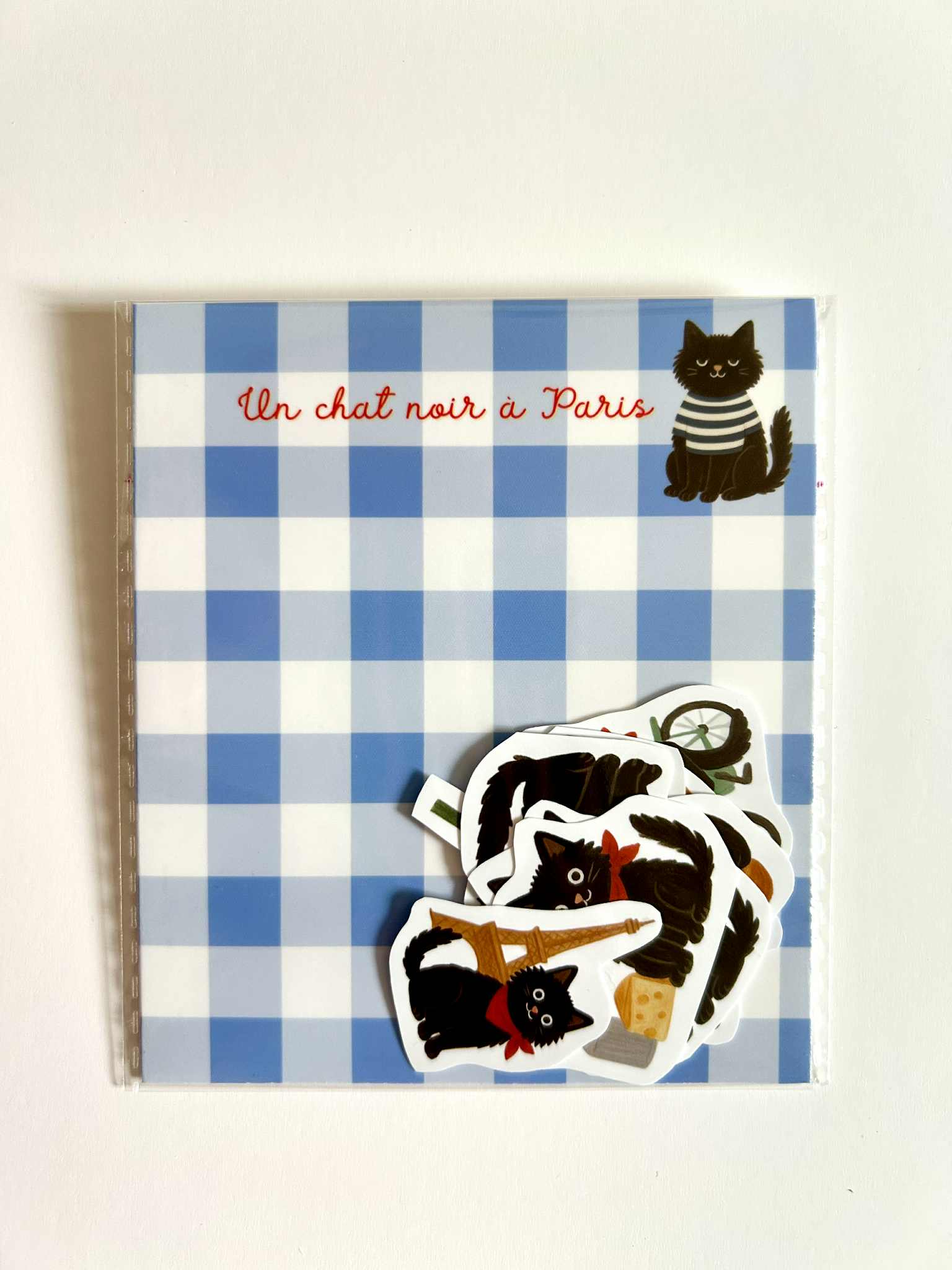 Stickers journaling  "Le chat noir à Paris" - stickers Chat Noir & Paris – Pack de 10 Stickers vinyle
