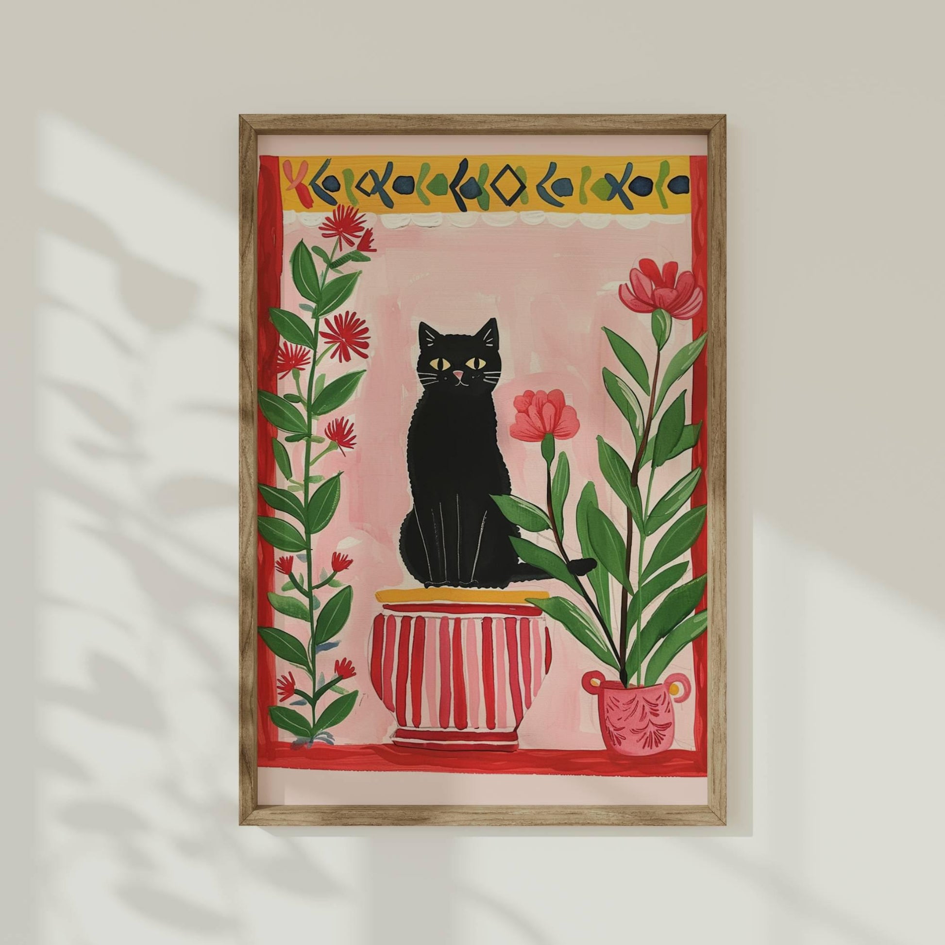 Set de 2 affiches chat noir – illustrations chats noirs poétique et  vintage – art mural poétique – déco murale chambre ou salon